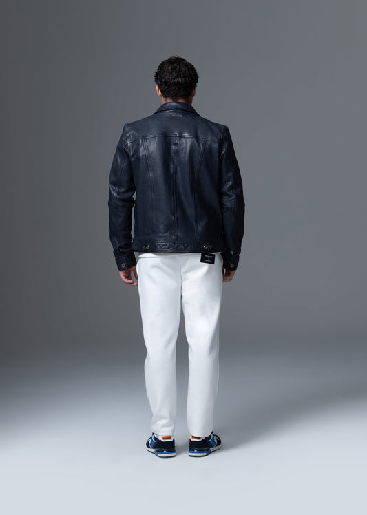 Veste en cuir noire MASTER MUSTANG