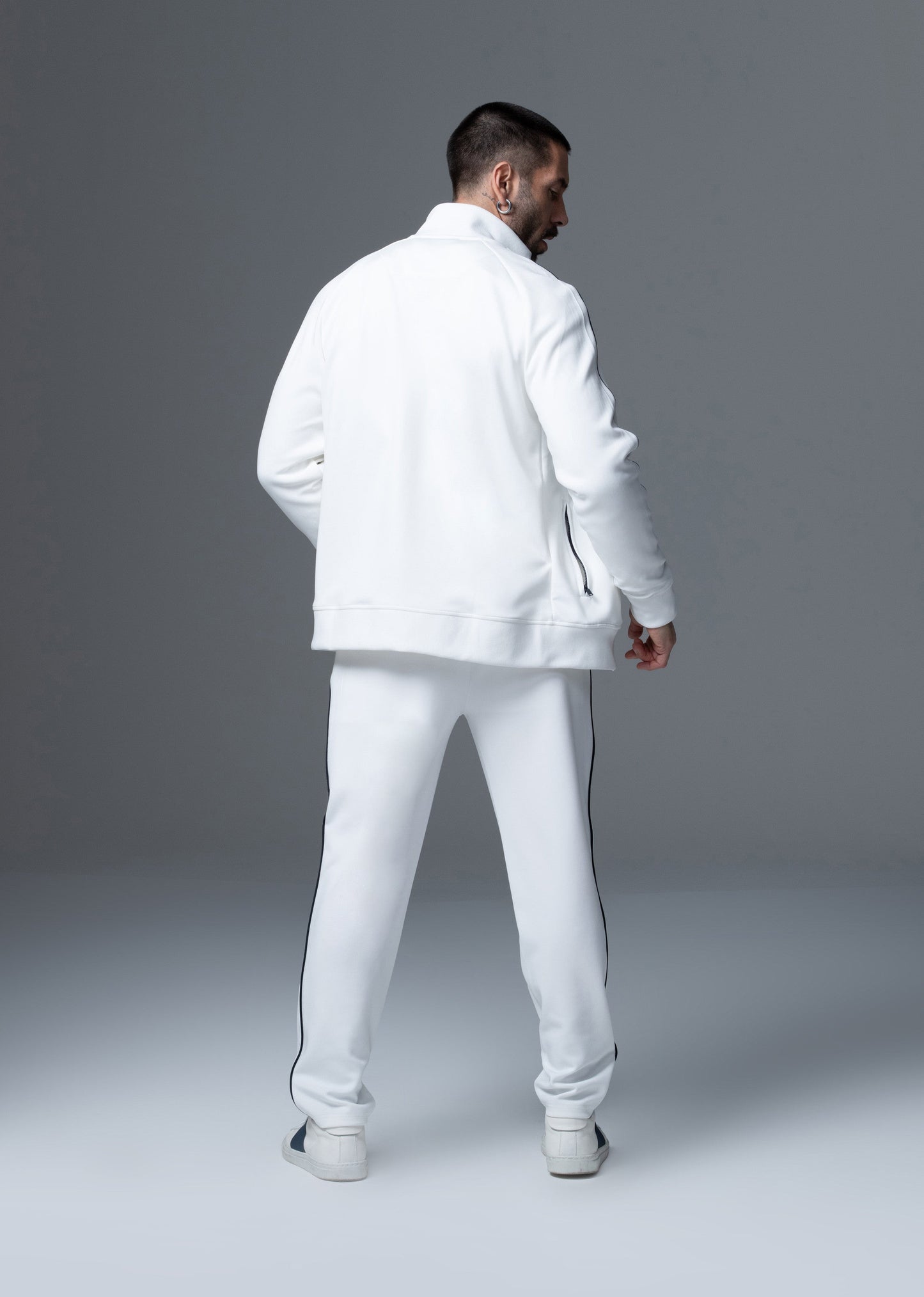 Sweatshirt blanc SIMON QANUN