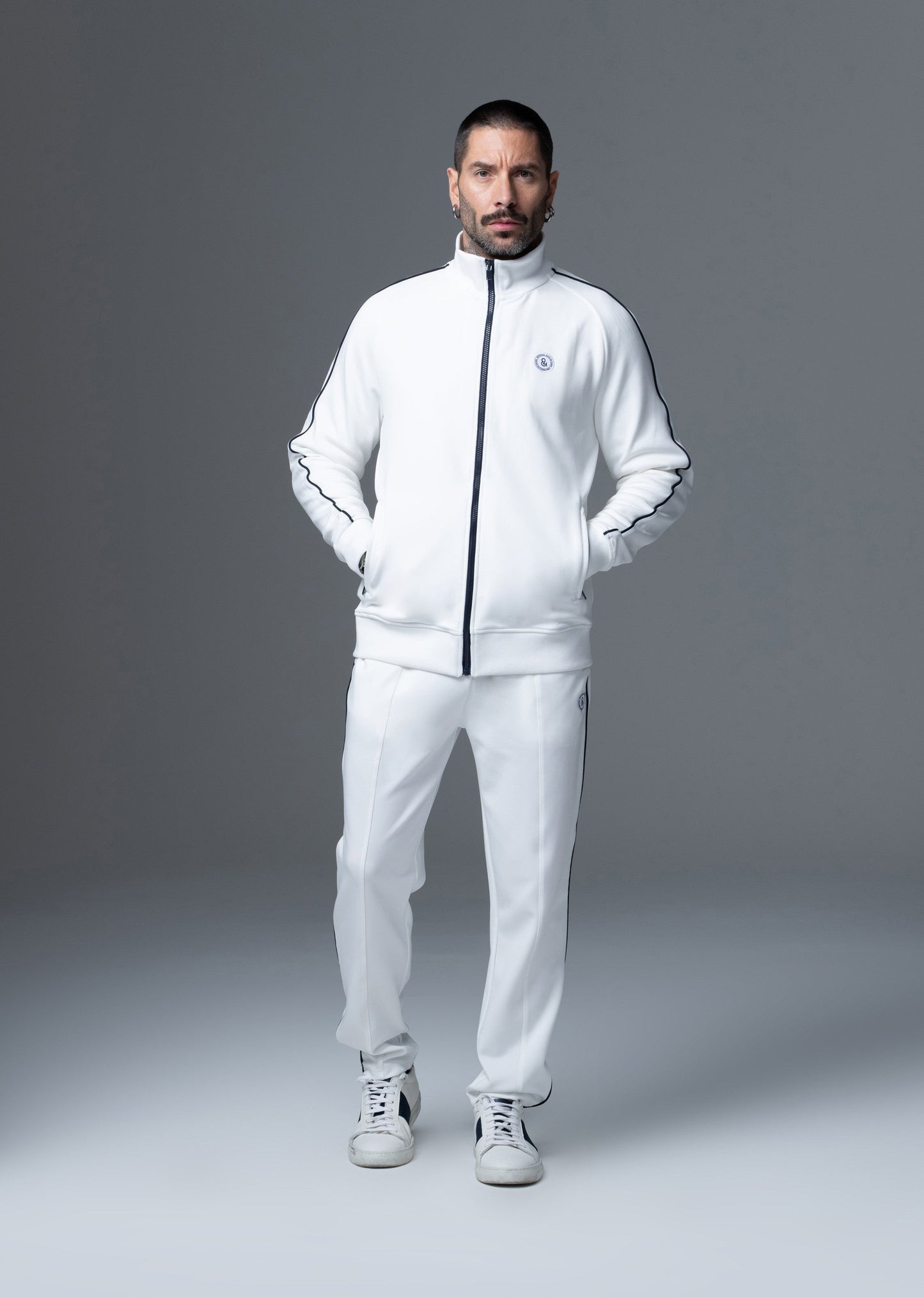 Sweatshirt blanc SIMON QANUN