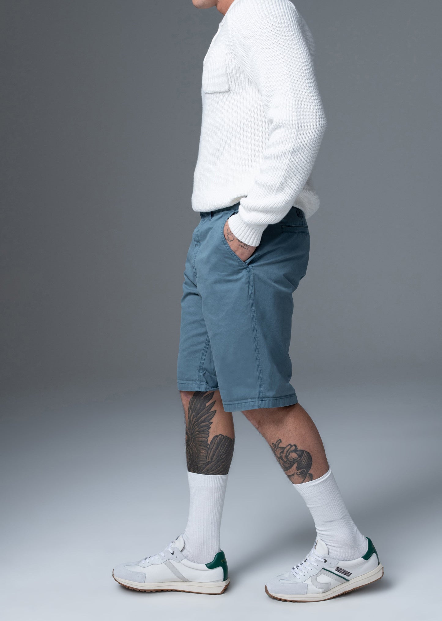 Short bleu STATSON JAGUARD