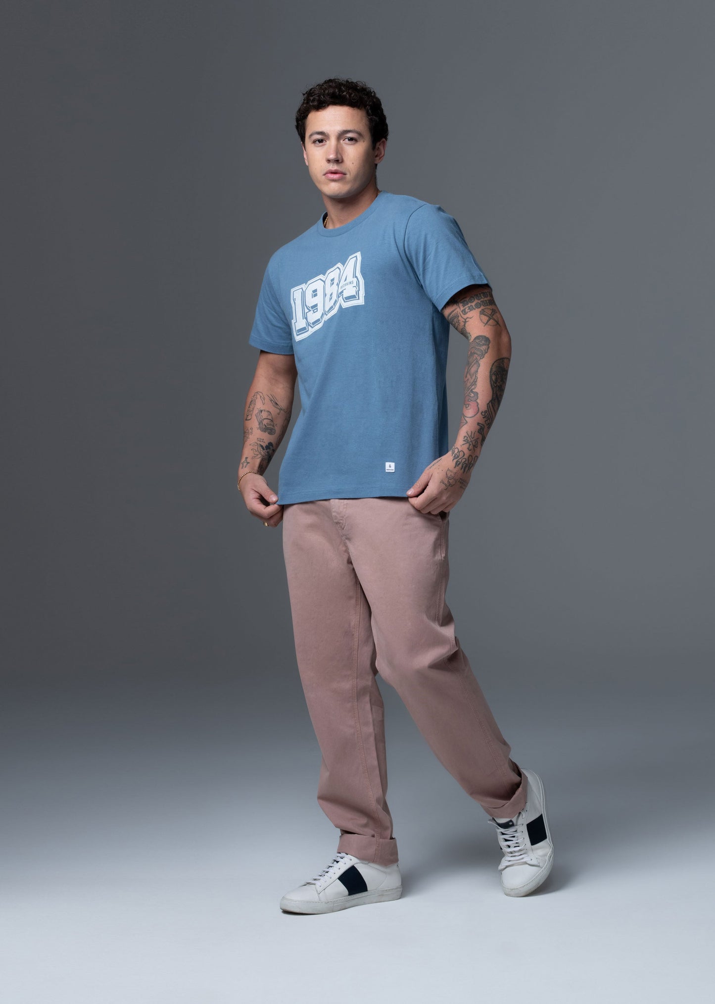 T-shirt bleu marine THEYEAR MARK