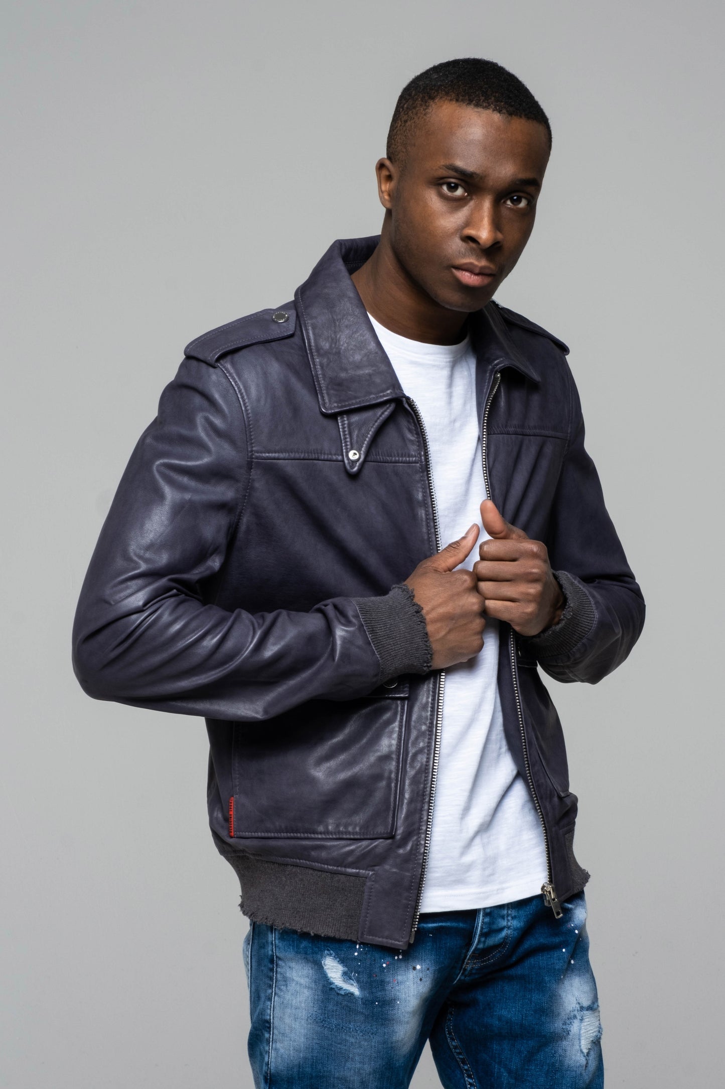 Blouson en cuir WHITNESS MAINE