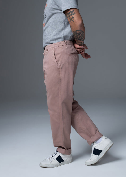 Pantalon rose TRAVIS JAGUARD