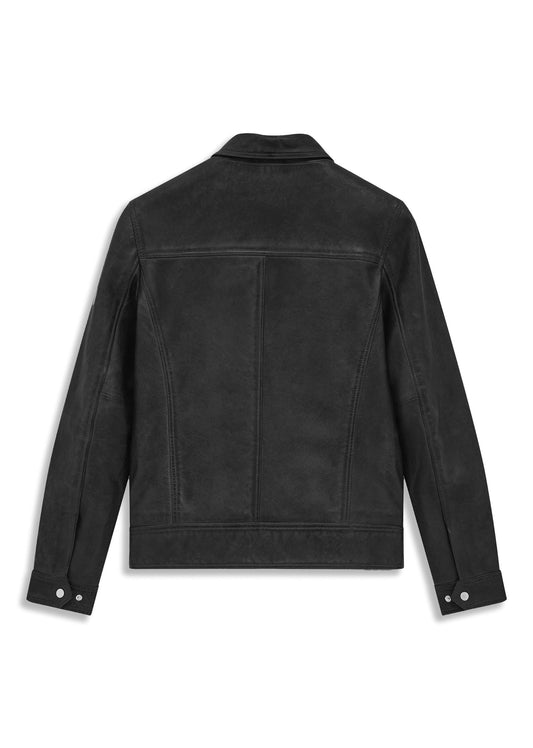 Blouson En Cuir noir CRISTO VINTAGE