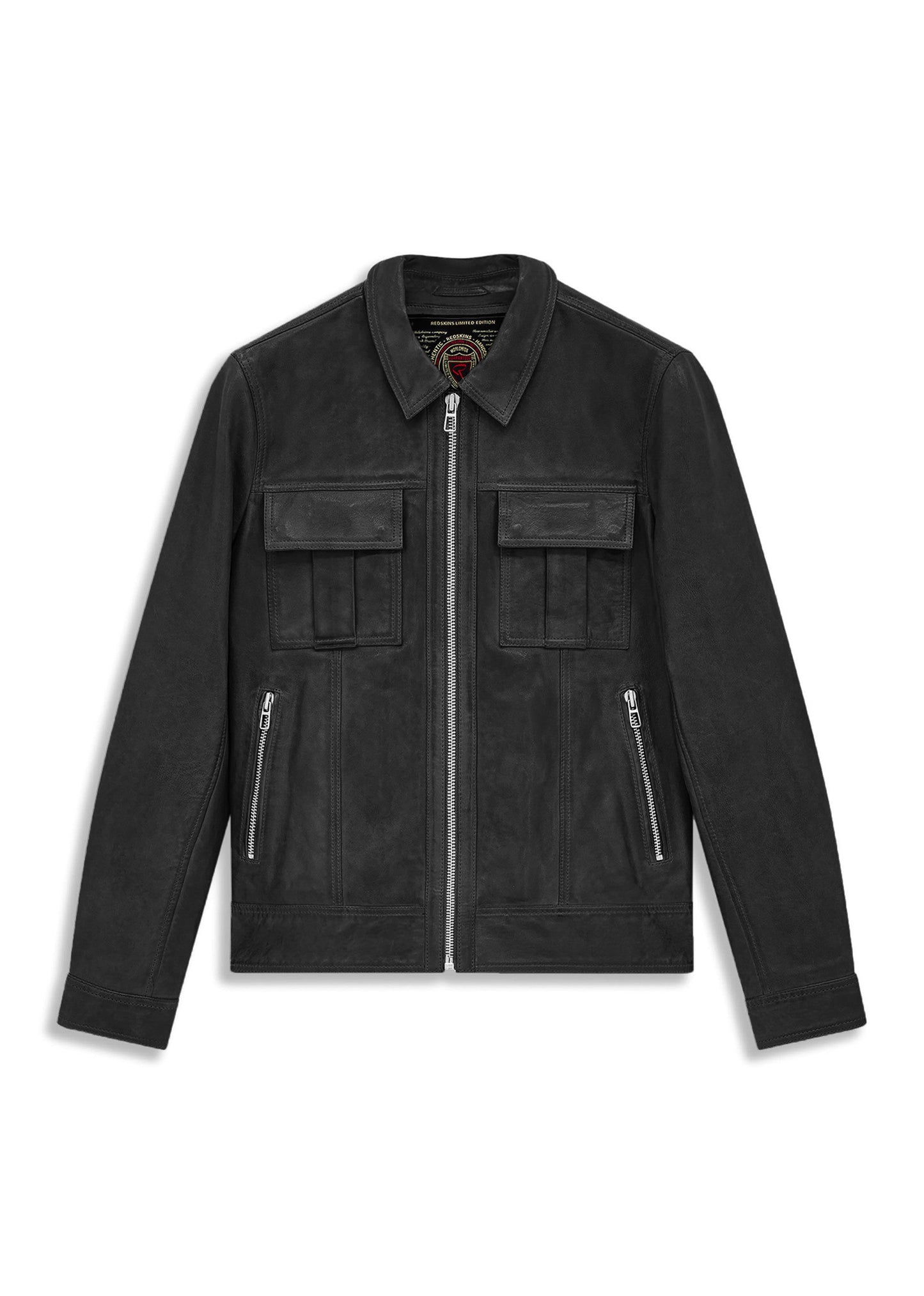 Blouson En Cuir noir CRISTO VINTAGE
