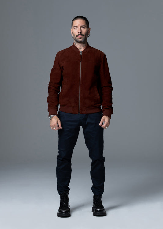 Blouson En Cuir Bower 3 African bourgogne