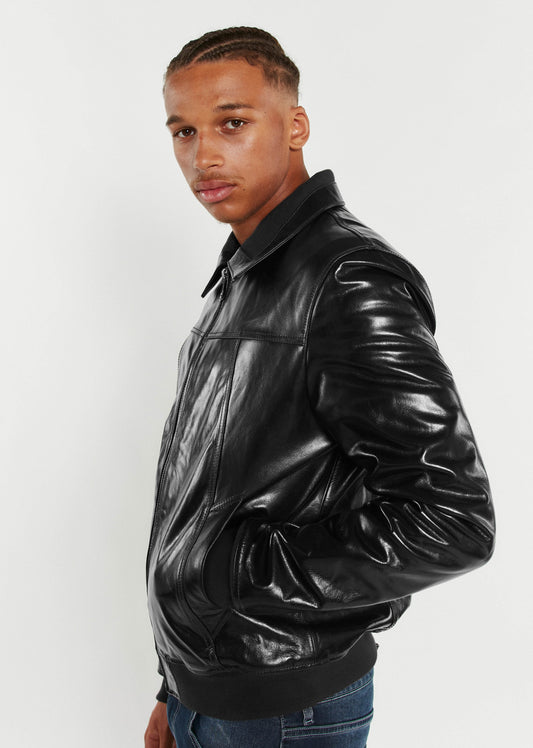 Blouson En Cuir noir / vernis noir RUBBETS STARDUST
