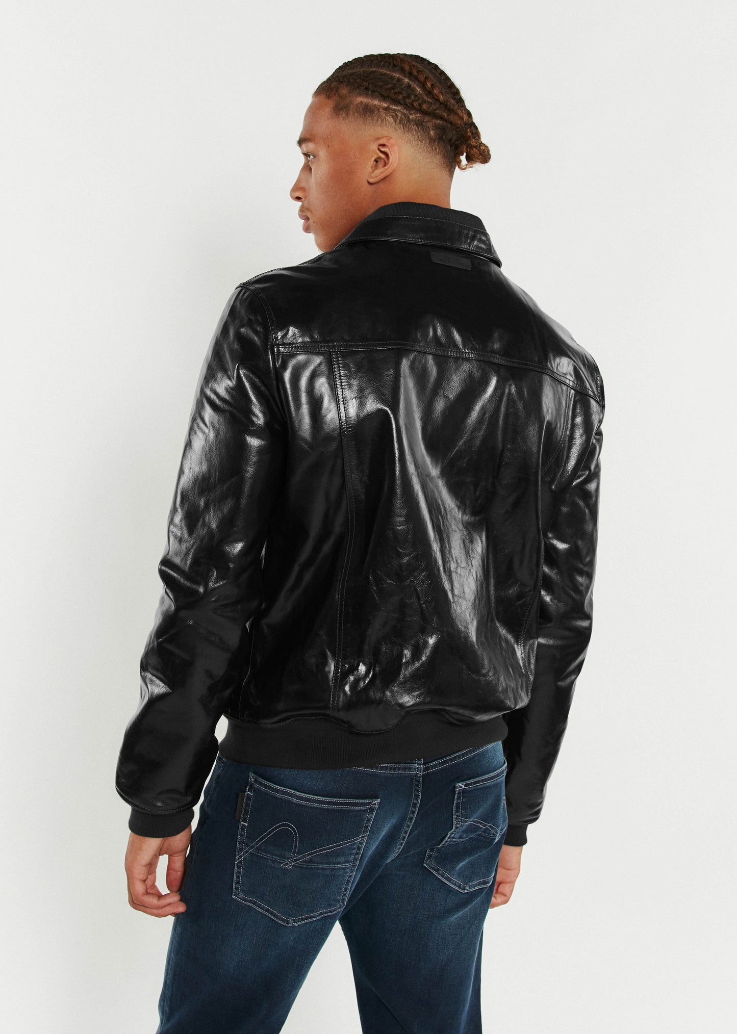 Blouson En Cuir noir / vernis noir RUBBETS STARDUST