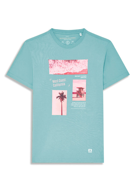 T-shirt bleu marine PALMISLAND MARK