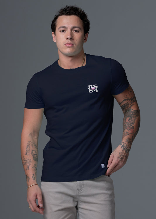 T-shirt bleu marine EASY MAPS