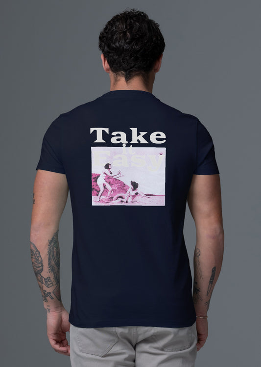 T-shirt bleu marine EASY MAPS