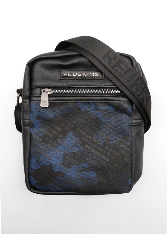 Pochette S noire / bleue POLKA