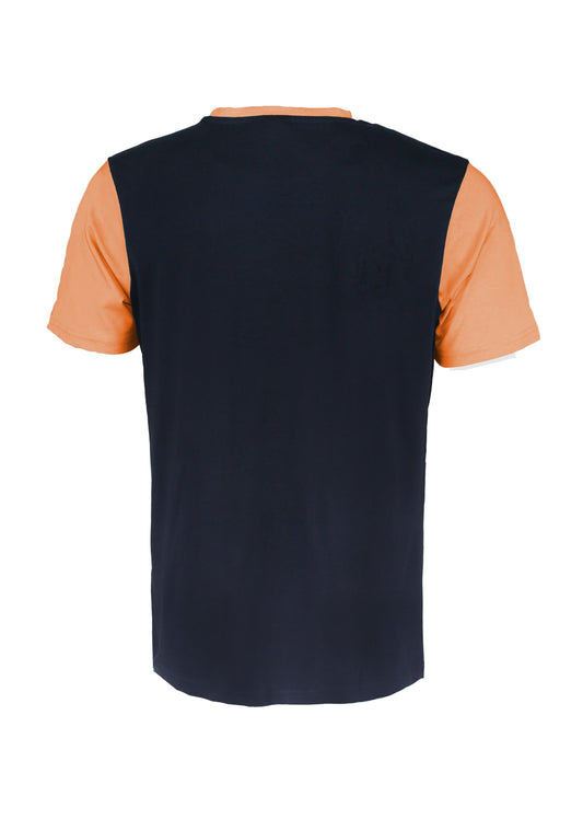 T-shirt manches courtes jaune / marine STRIPER CALDER