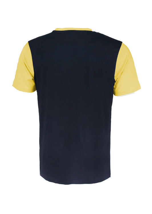 T-shirt manches courtes marine / blanc / rose STRIPER CALDER