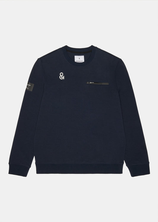 Sweatshirt bleu marine TECH QUOTE