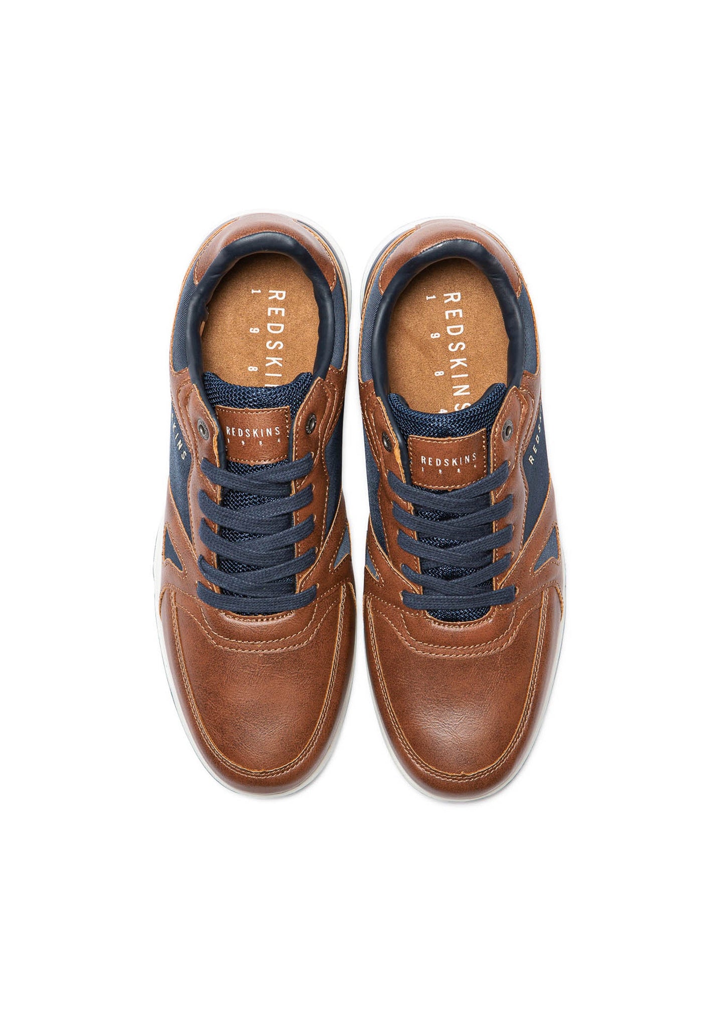 Baskets cognac / marines ACTUELI