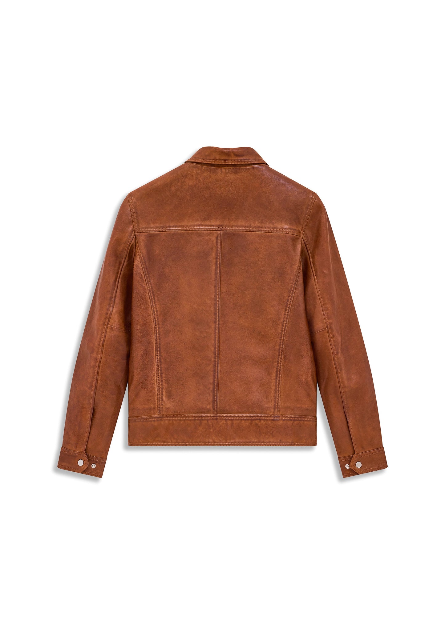 Blouson En Cuir marron CRISTO VINTAGE