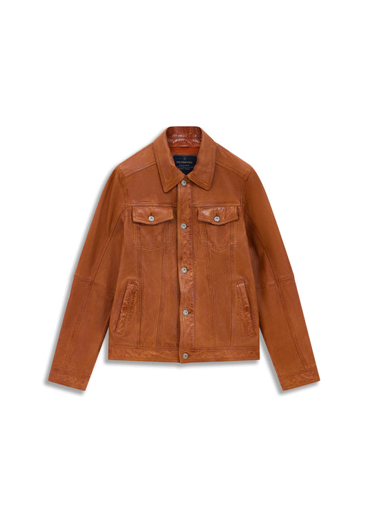 Veste en cuir or MASTER MUSTANG