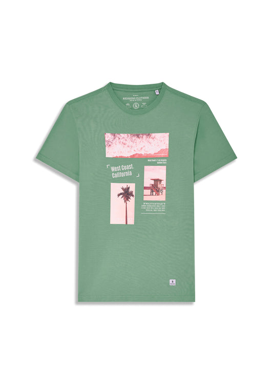 T-shirt vert PALMISLAND MARK