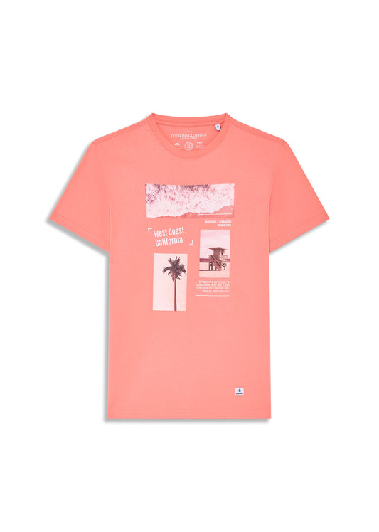 T-shirt rose PALMISLAND MARK