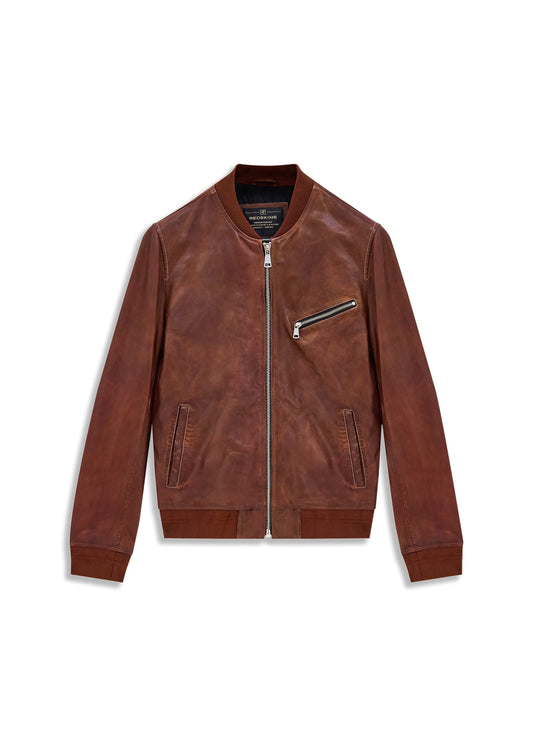 Blouson En Cuir marron STEREO DITY