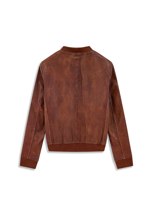 Blouson En Cuir marron STEREO DITY
