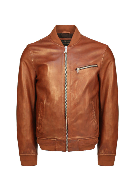Blouson En Cuir marron STEREO DITY