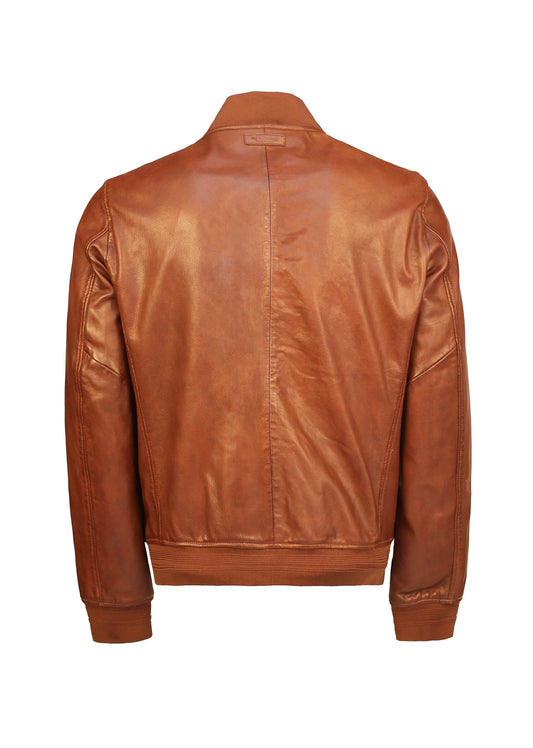 Blouson En Cuir marron STEREO DITY