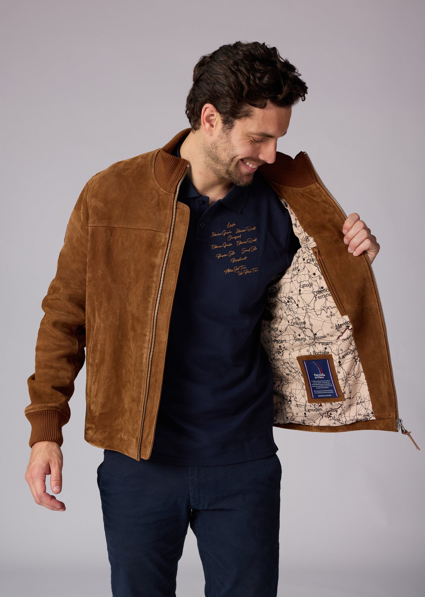Blouson En Cuir camel SIKI FALCON