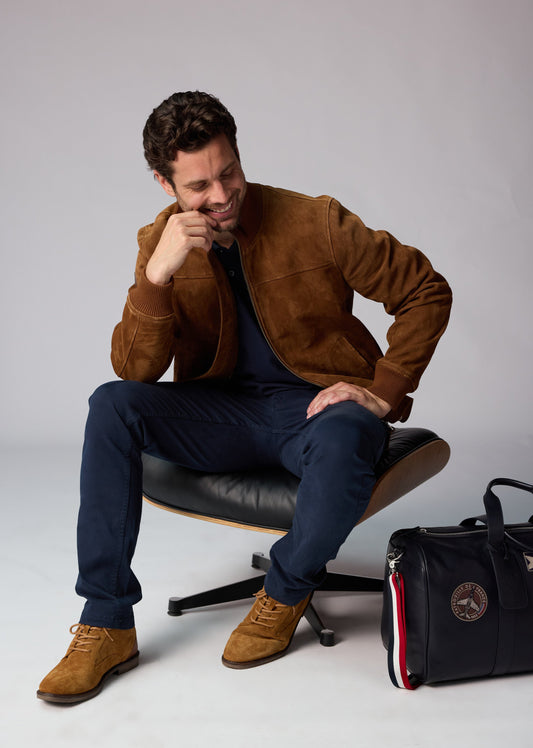 Blouson En Cuir camel SIKI FALCON