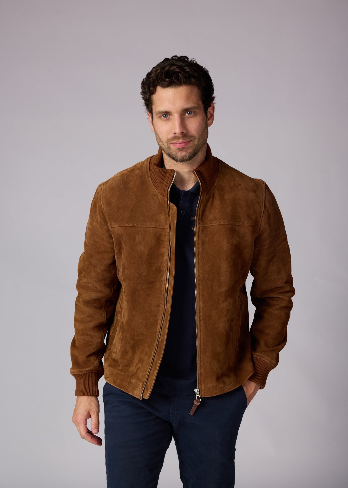 Blouson En Cuir camel SIKI FALCON