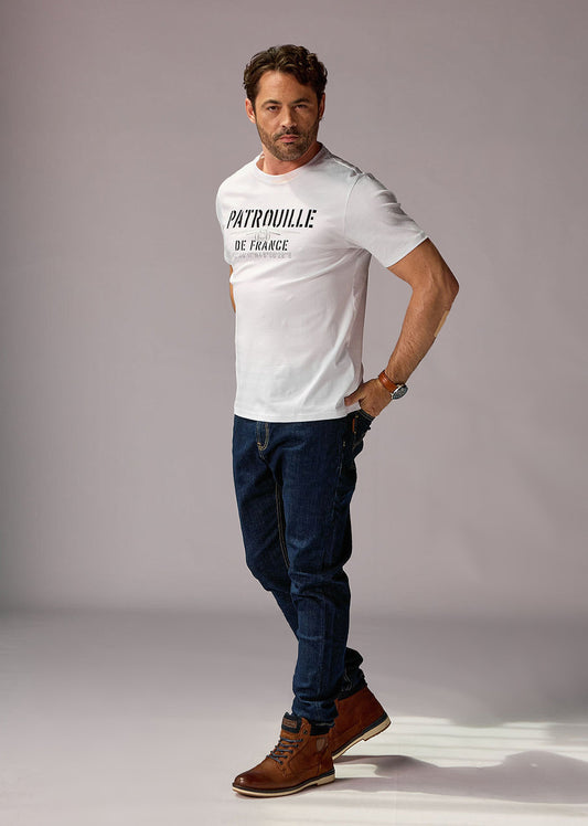 T-shirt blanc AERO MERCERISE