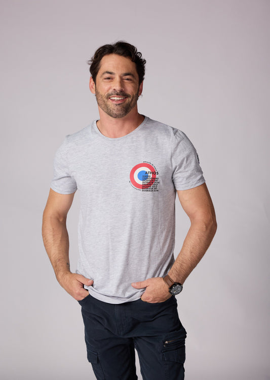 T-shirt manches courtes gris chiné MYSTER SELECT