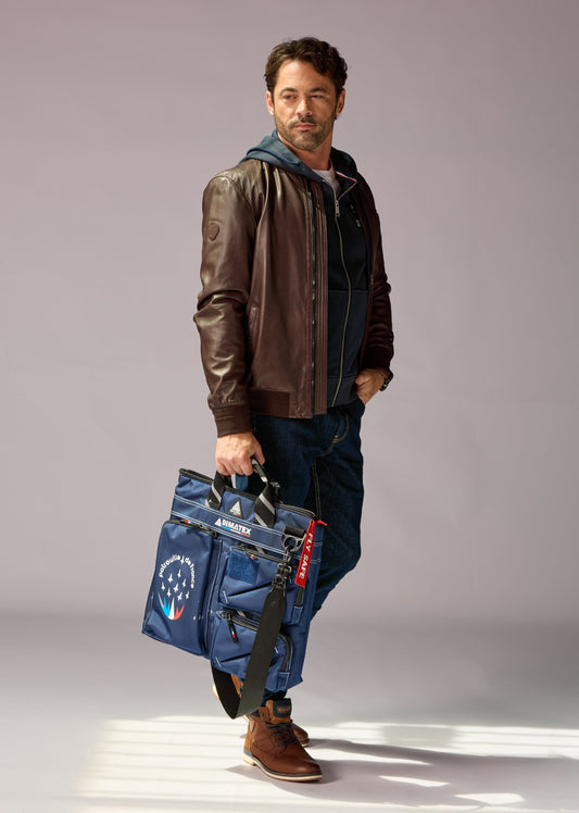 Veste en cuir marron MISSION PREMIUM