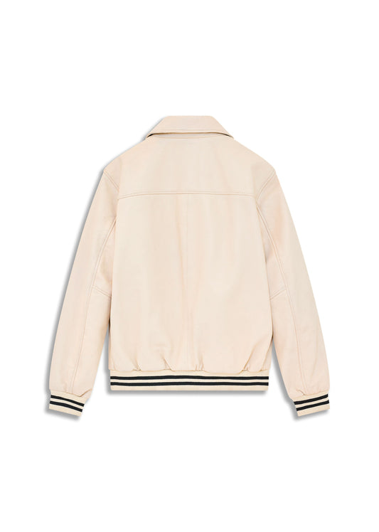Blouson En Cuir blanc SPARK CARAT