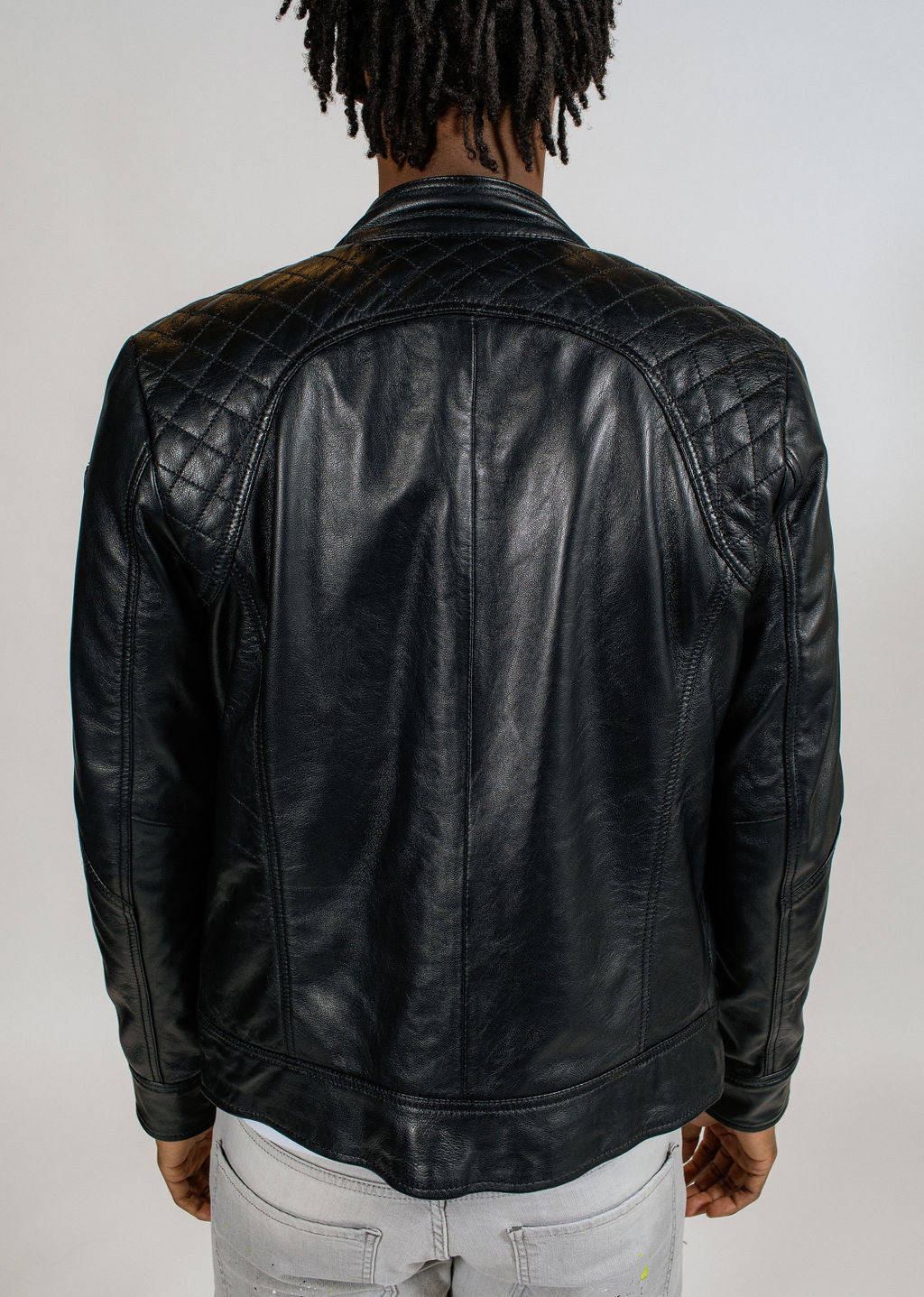 Veste en cuir noire BALBOA HOLSTER
