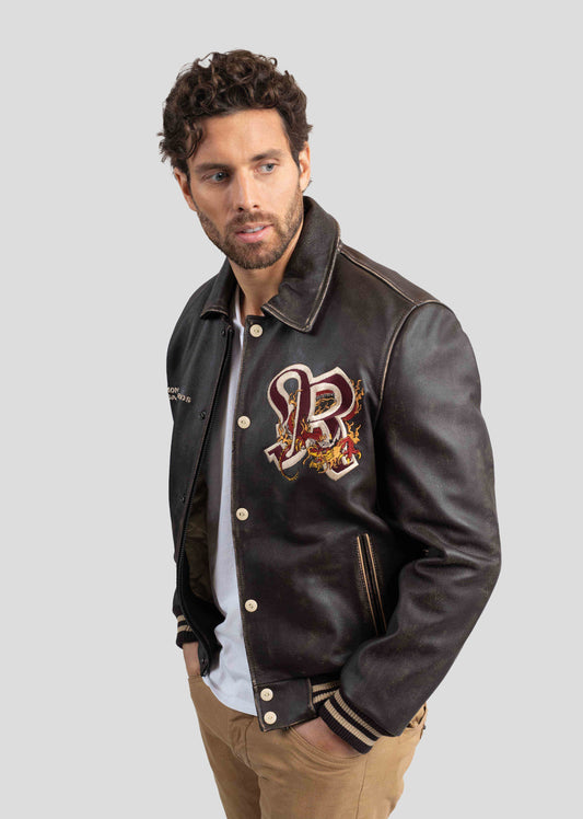 Cuir marron DRAGON COHIBA