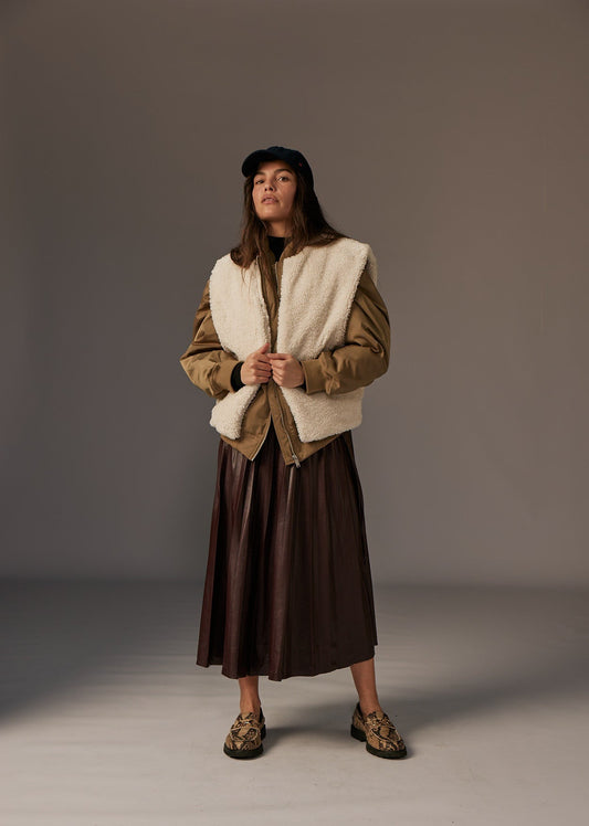 Veste sans manche beige BARJAV INDIRA