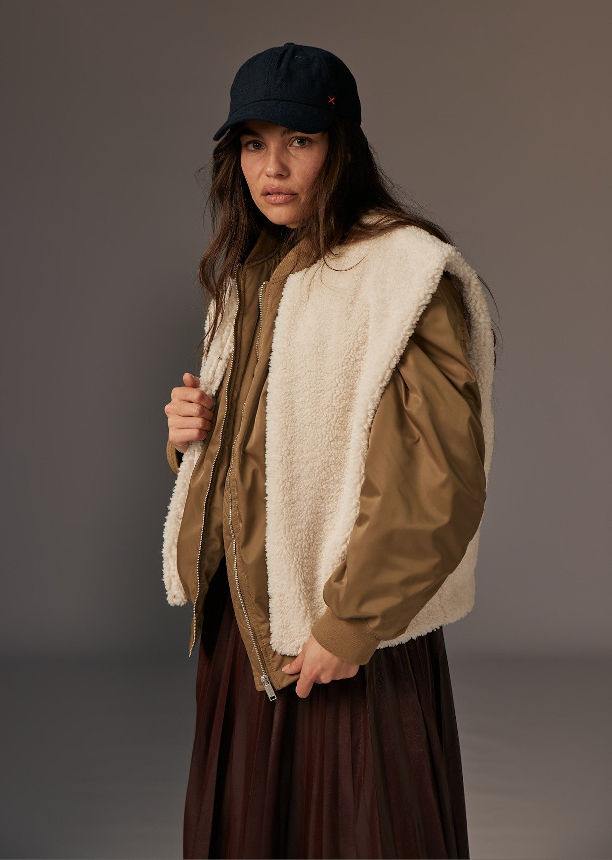 Veste sans manche beige BARJAV INDIRA