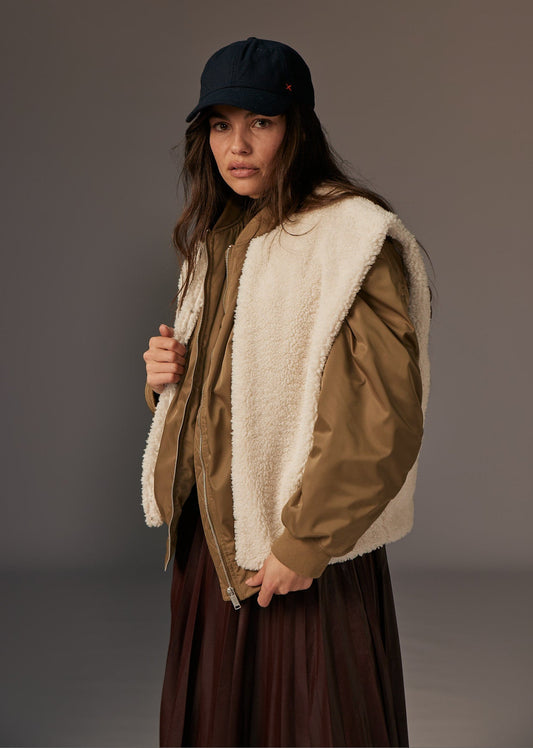 Veste sans manche beige BARJAV INDIRA