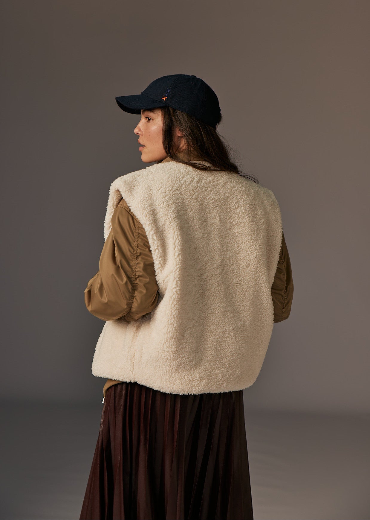 Veste sans manche beige BARJAV INDIRA