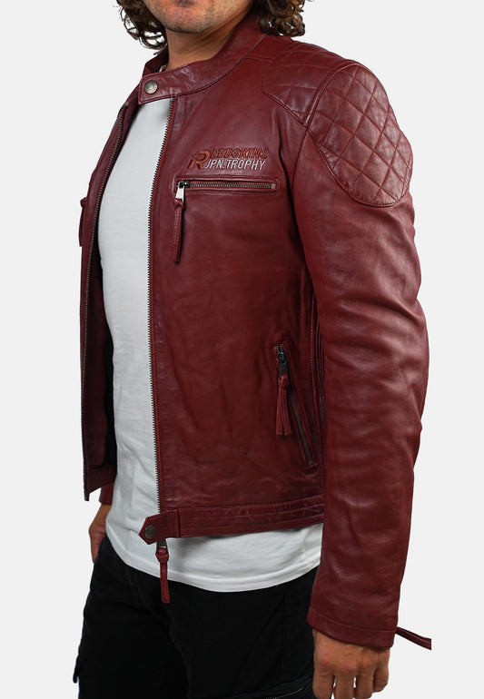 Blouson En Cuir rouge BULITT VEGAS