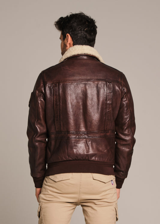 Blouson en cuir FLIGHT ALPHA