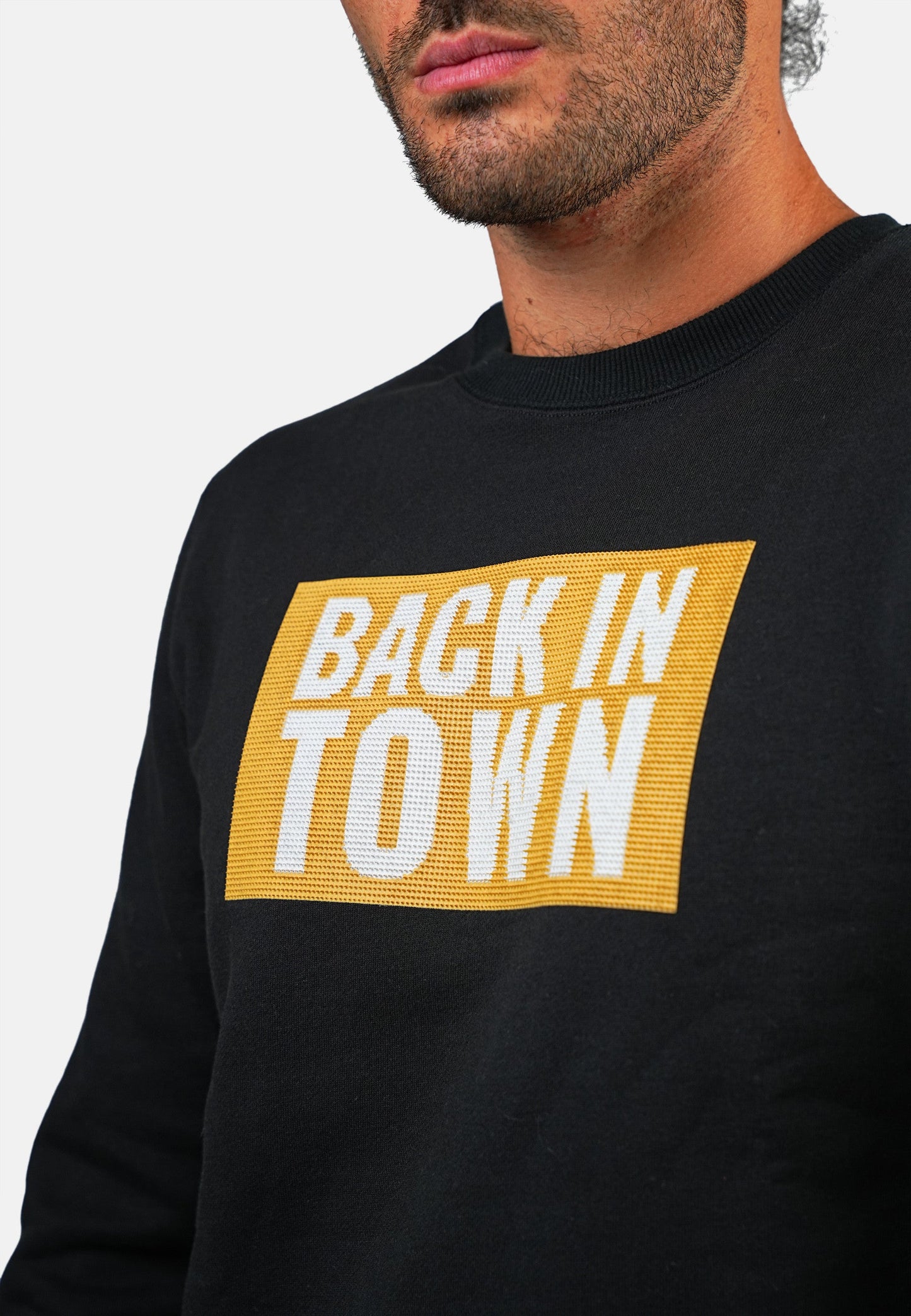 Sweatshirt noir SIDE TIRSON