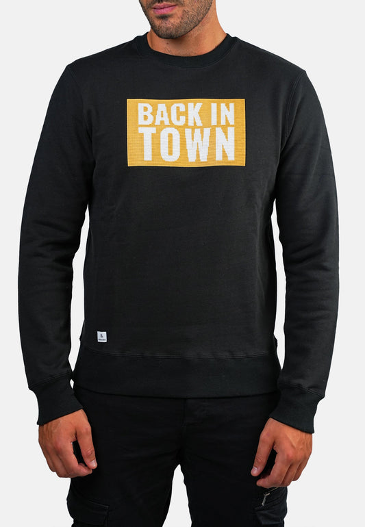 Sweatshirt noir SIDE TIRSON