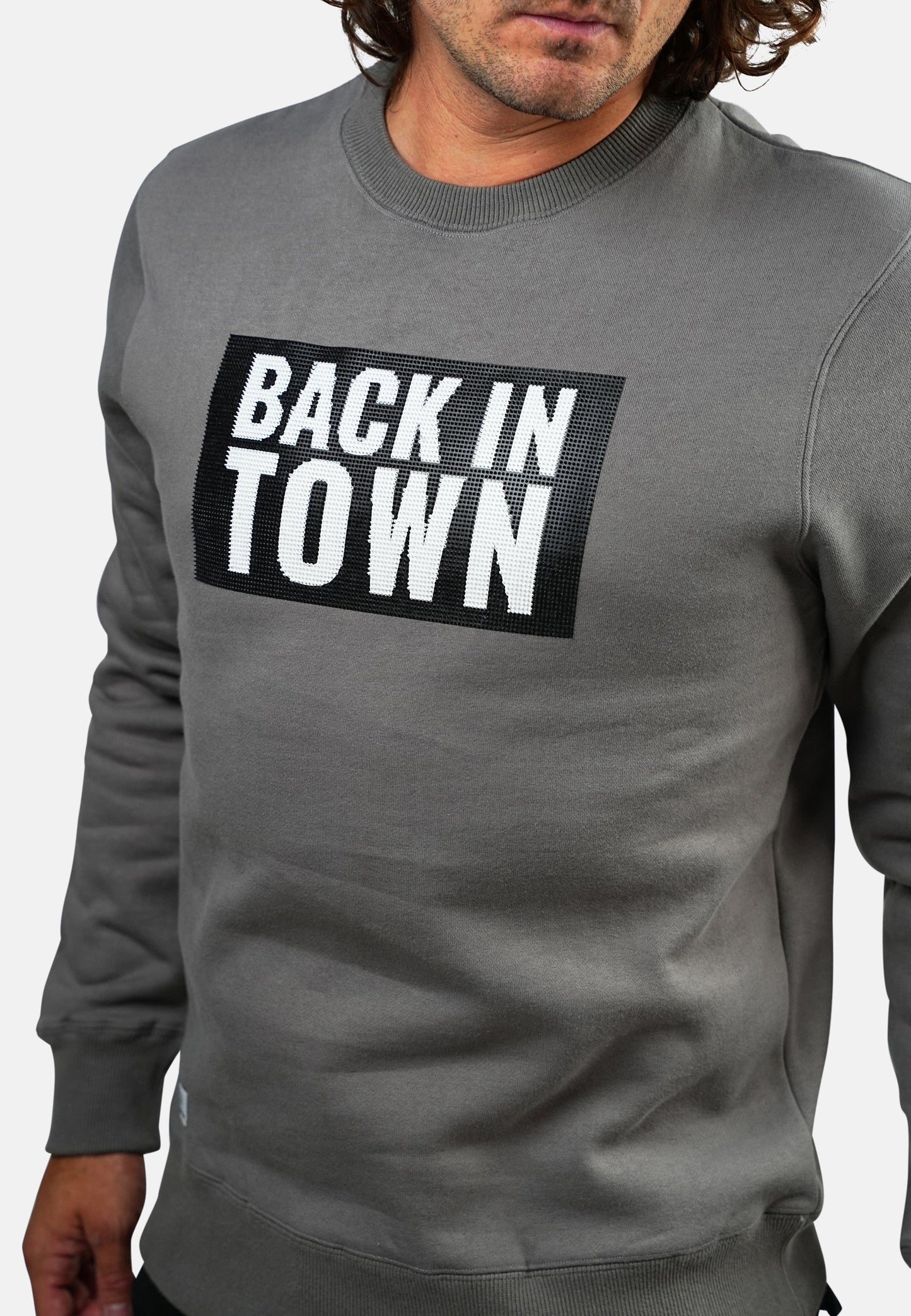 Sweatshirt gris SIDE TIRSON