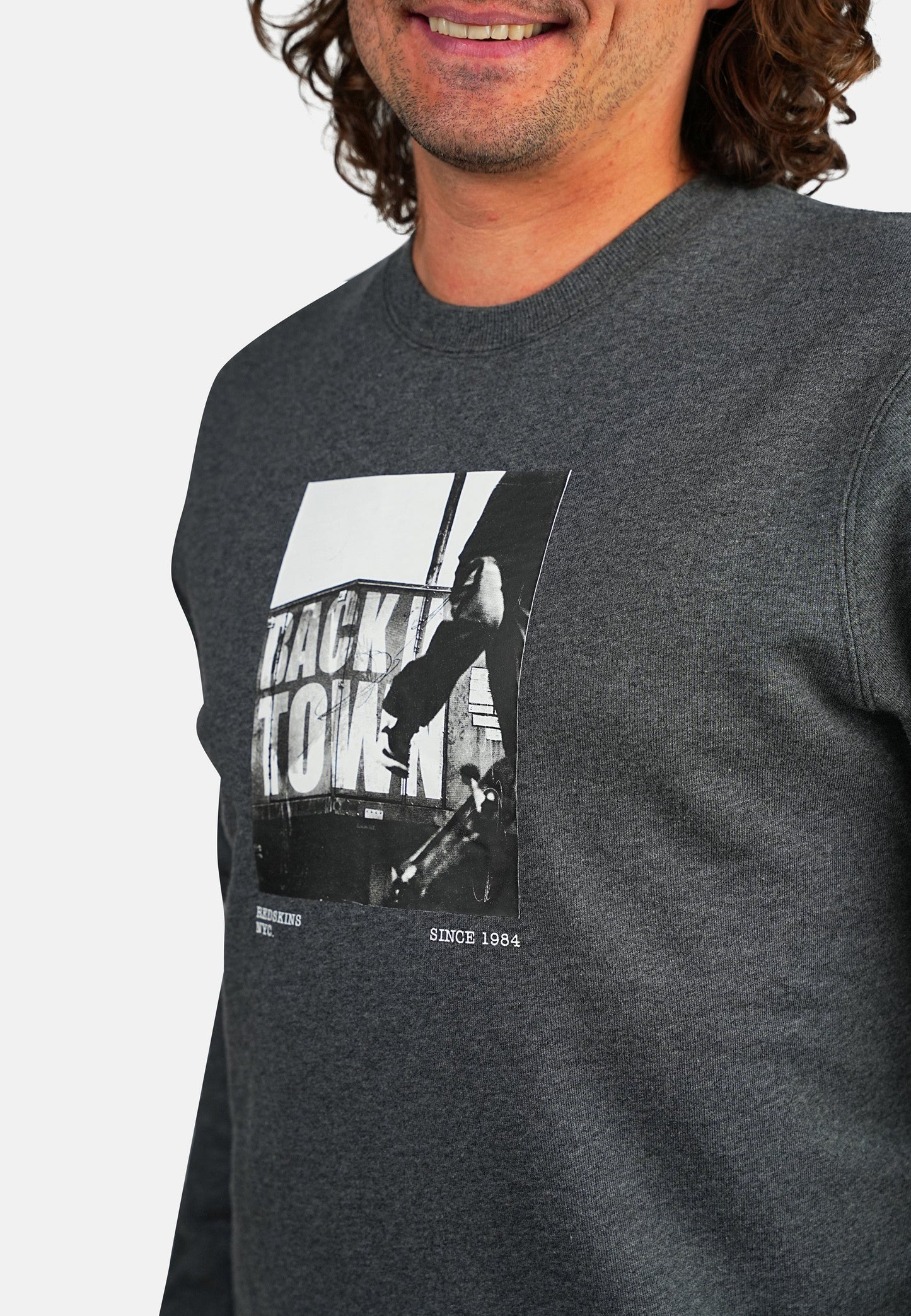 Sweatshirt gris SKATE TIRSON