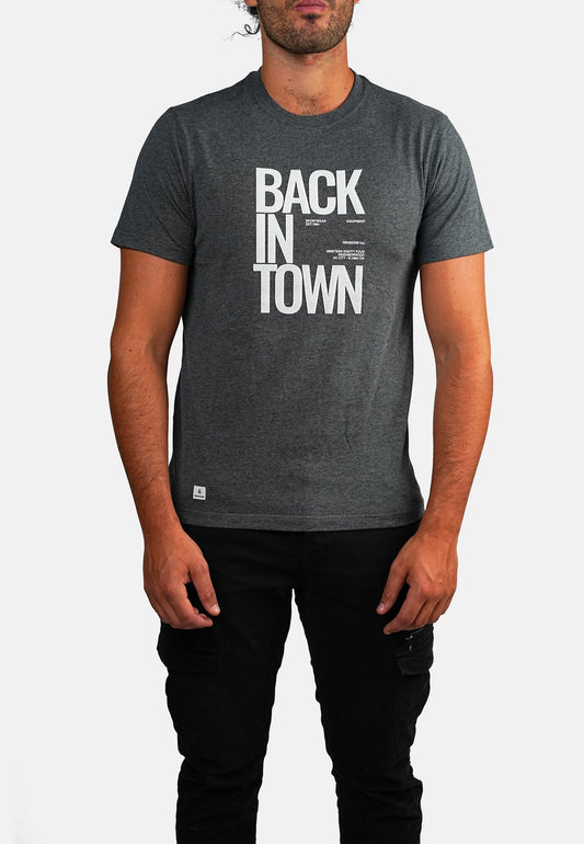 T-shirt manches courtes gris TOWN COSUE