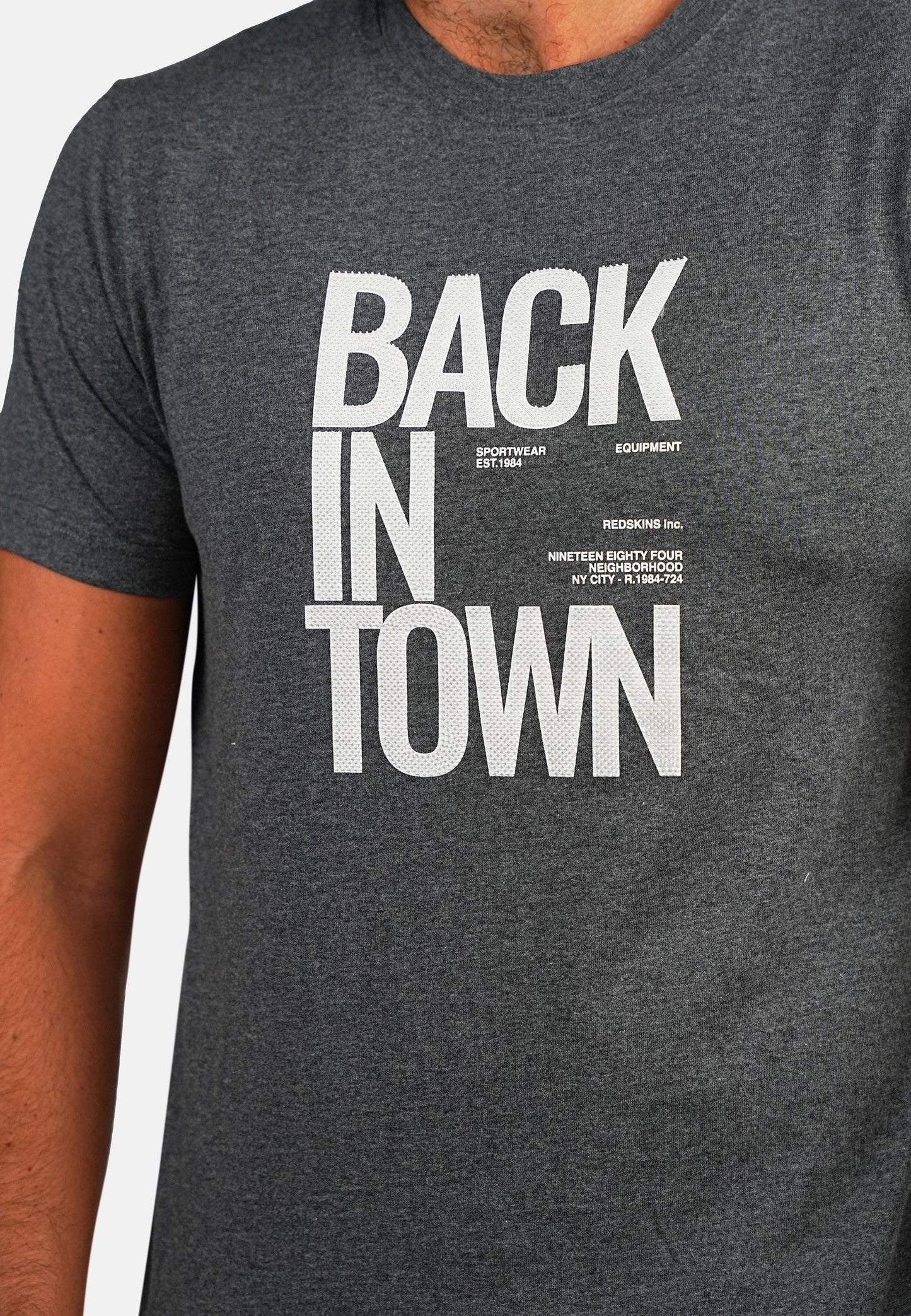 T-shirt manches courtes gris TOWN COSUE