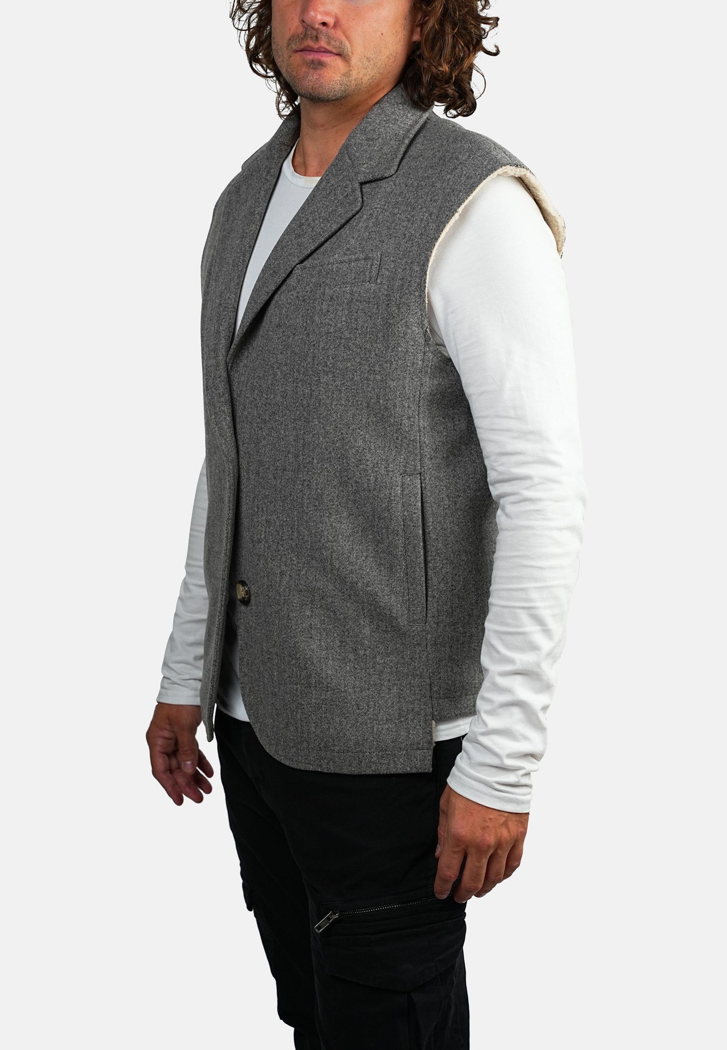 Veste sans manche grise TRUMAN LUCIE
